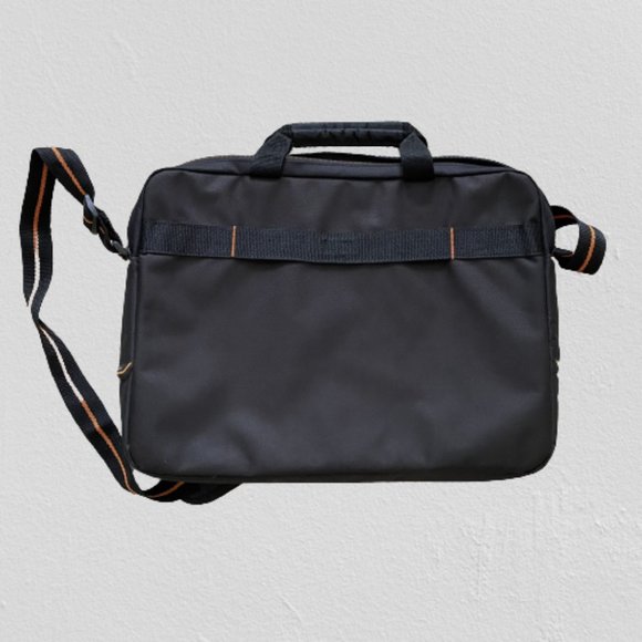 Solo New York Ace Slim 15.6" Laptop Briefcase, Black/Orange Polyester - Picture 2 of 5